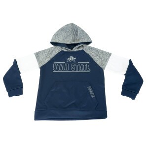 Navy Colorblock Youth Utah State Aggie Bull Aggies Hoodie